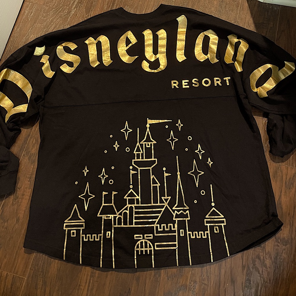 Disneyland Resort Spirit Jersey XXL black with Gold foil and Castle